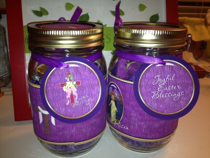 joyful easter blessing jar label