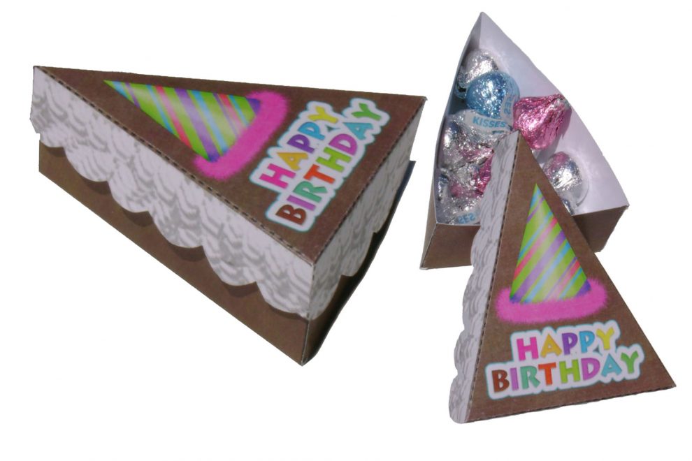 birthday cake slice box