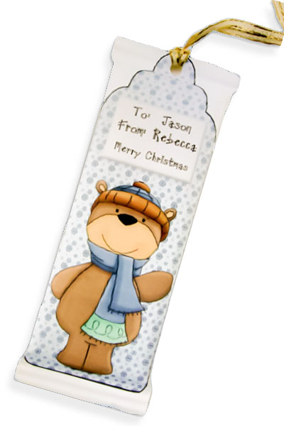 candy bar gift tag wrapper mockup