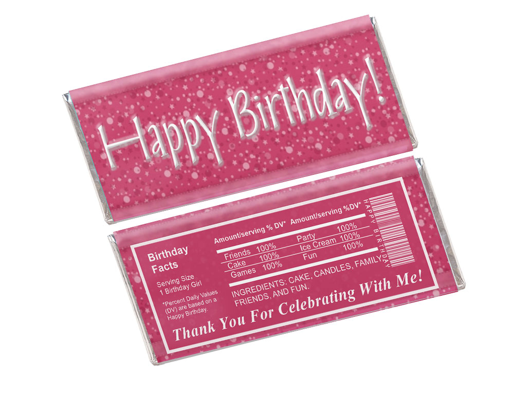 Happy Birthday Candy Wrapper