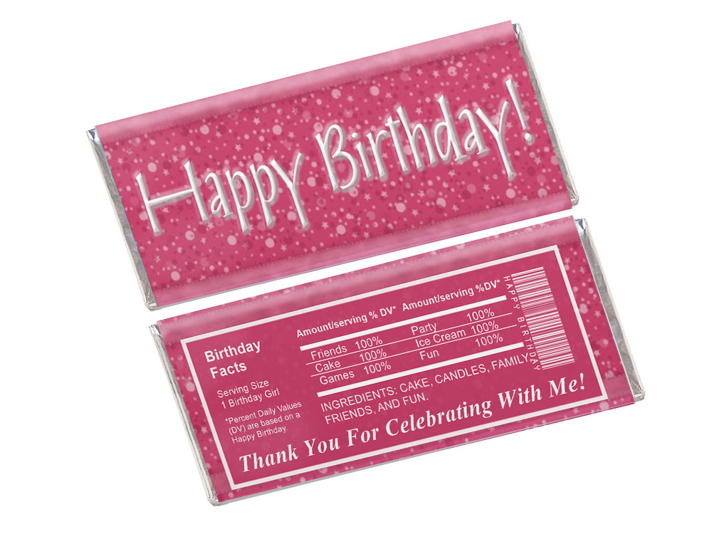 birthday candy bar wrapper template free