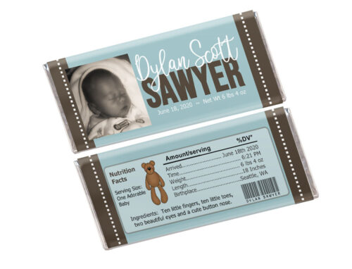 Birth Announcement Candy Bar Wrapper
