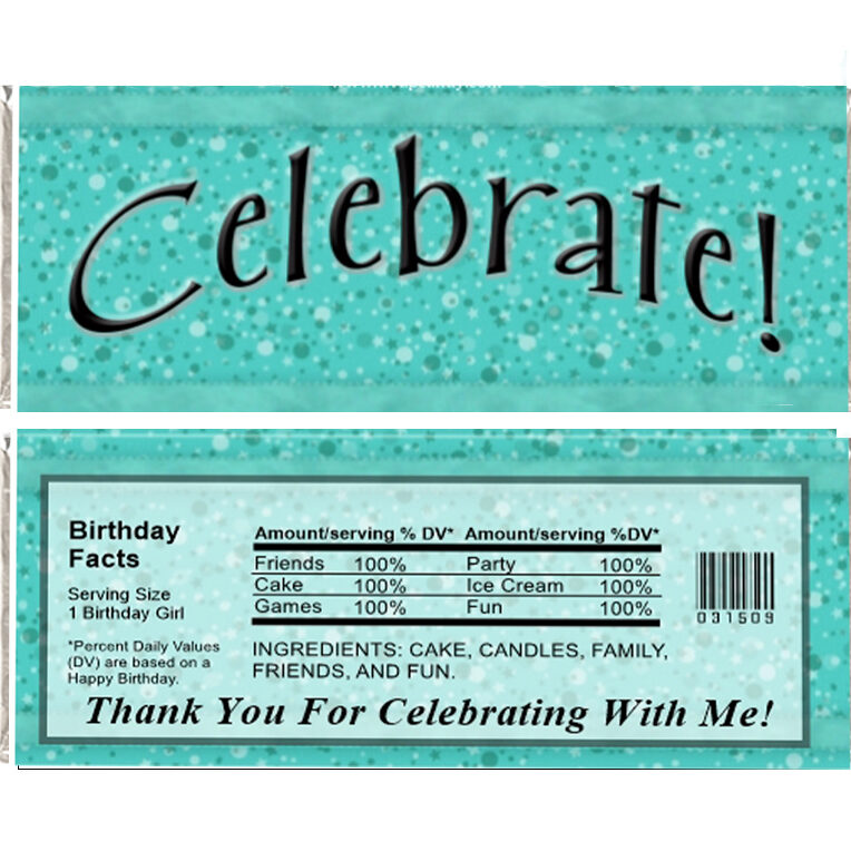 Birthday Candy Wrappers