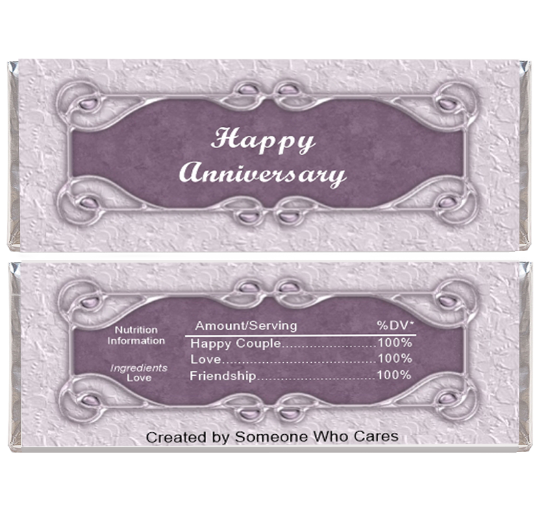 Happy Anniversary Candy Wrapper Template