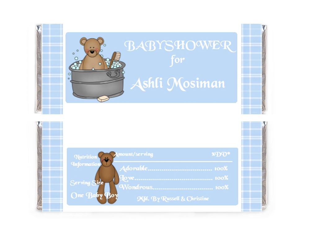 Free Baby Shower Candy Bar Wrapper Templates Wrapcandy