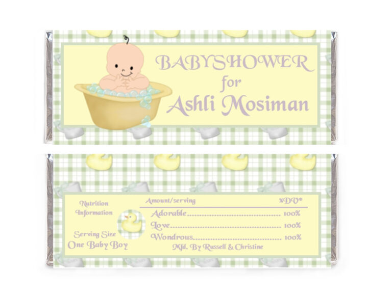 Free Baby Shower Candy Bar Wrapper Templates - Wrapcandy