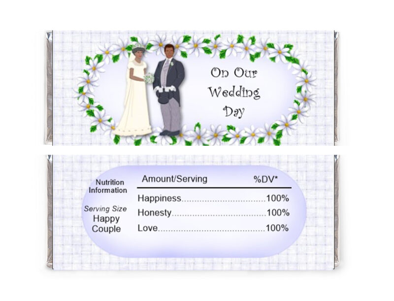 On Our Wedding Day Candy Wrapper Template Design - Wrapcandy